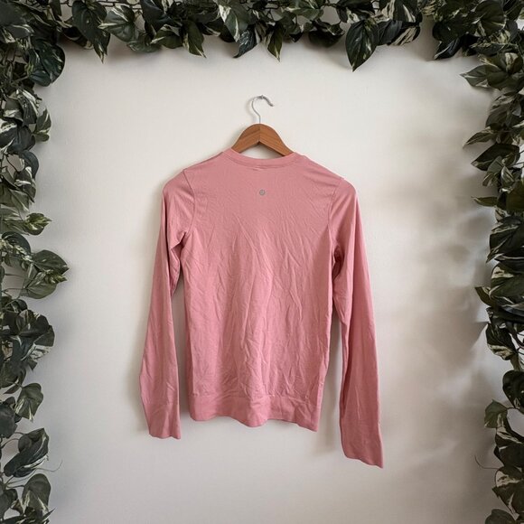 Lululemon Athletic Swiftly Tech Relaxed Long Sleeve Shirt Pink Women’s Size 2 - Picture 2 of 8